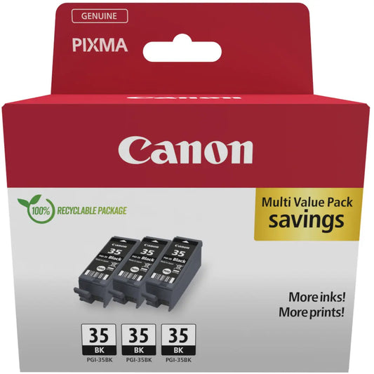 CANON Triple Pack Tinte schwarz PGI35BK PIXMA iP100 3x9.3ml Idealshop