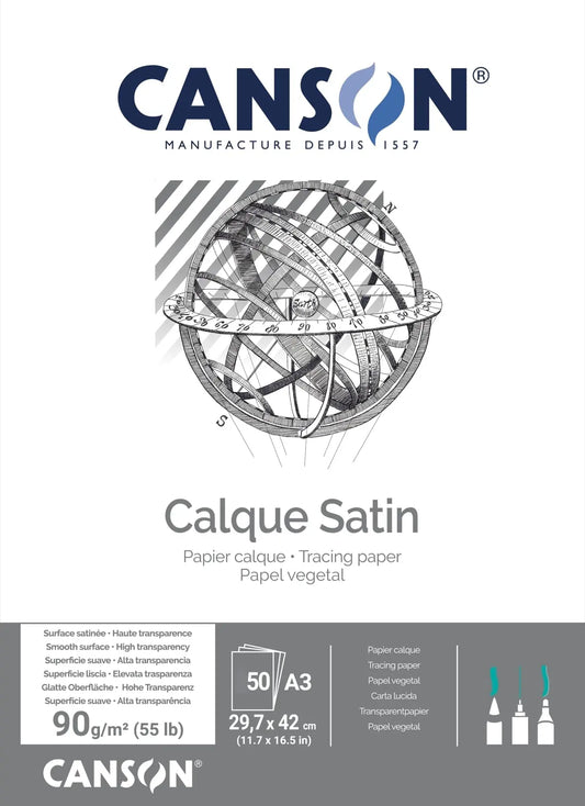 CANSON Transparentblock A3 200757241 90g 50 Blatt Idealshop