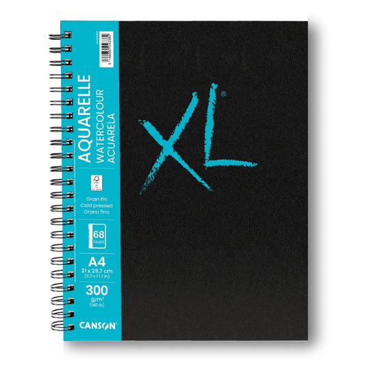 CANSON XL Aquarell Book A4 31200L014 68 Blatt, weiss, 300g Idealshop