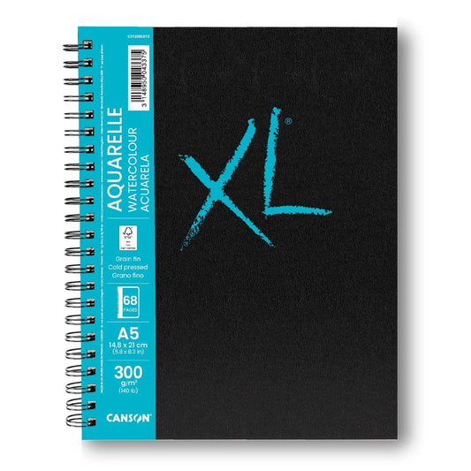 CANSON XL Aquarell Book A5 31200L013 68 Blatt, weiss, 300g Idealshop