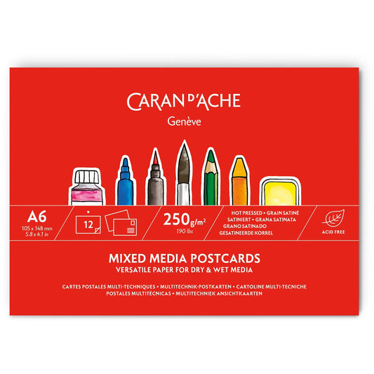 CARAN D'ACHE Postkartenblock A6 454.112 12 Blatt 250g/m2 Idealshop