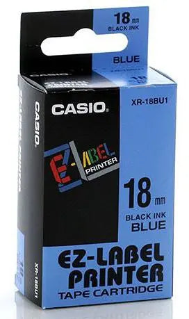 CASIO Beschriftungsband XR-18BU 18mm/8m schwarz/blau Idealshop