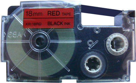 CASIO Beschriftungsband XR-18RD 18mm/8m schwarz/rot Idealshop