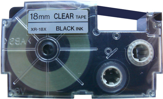 CASIO Beschriftungsband XR-18X 18mm/8m schwarz/transparent Idealshop