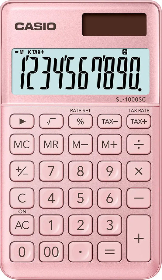 CASIO Taschenrechner BIC SL-1000SC-PK 10-stellig pink Idealshop