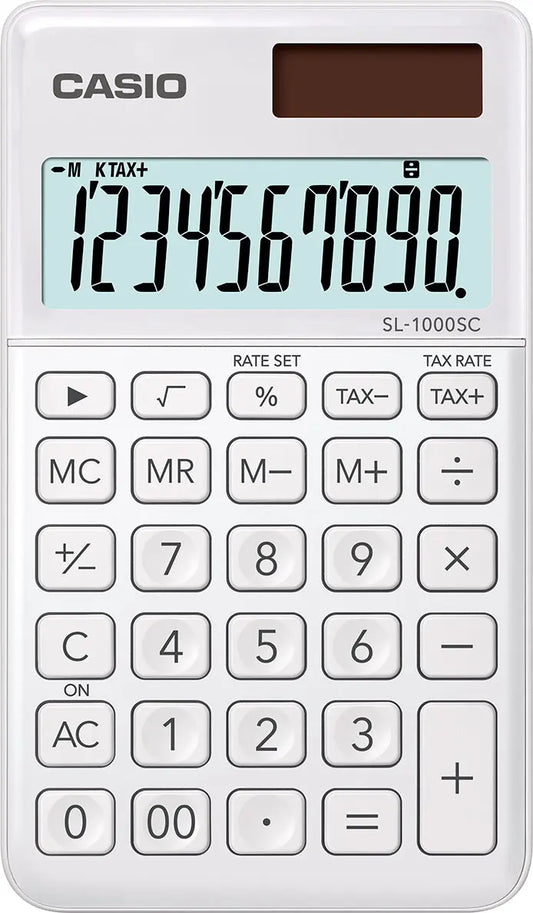 CASIO Taschenrechner BIC SL-1000SC-WE 10-stellig weiss Idealshop