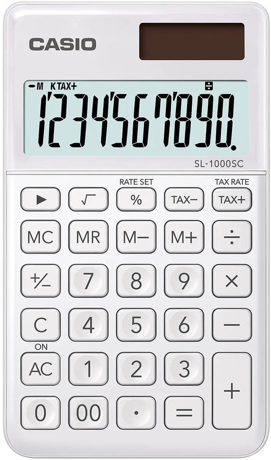 CASIO Taschenrechner SL-1000SC-WE weiss Idealshop