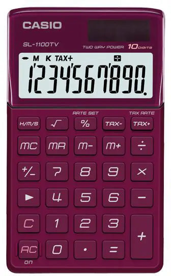CASIO Taschenrechner SL-1100TV-RD rot Idealshop