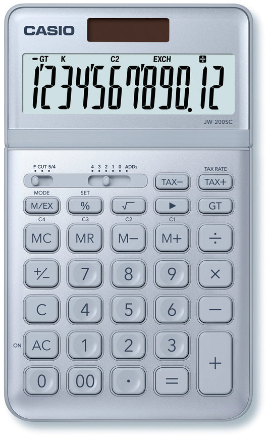 CASIO Tischrechner JW-200SC-BU-S 12-stellig blau Idealshop