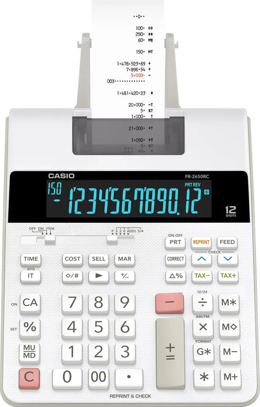CASIO Tischrechner druckend FR-2650RC 12-stellig grau Idealshop