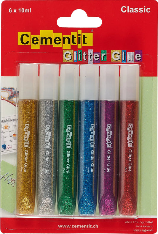 CEMENTIT Glitter Glue Classic 52.014.20 6x10ml Idealshop