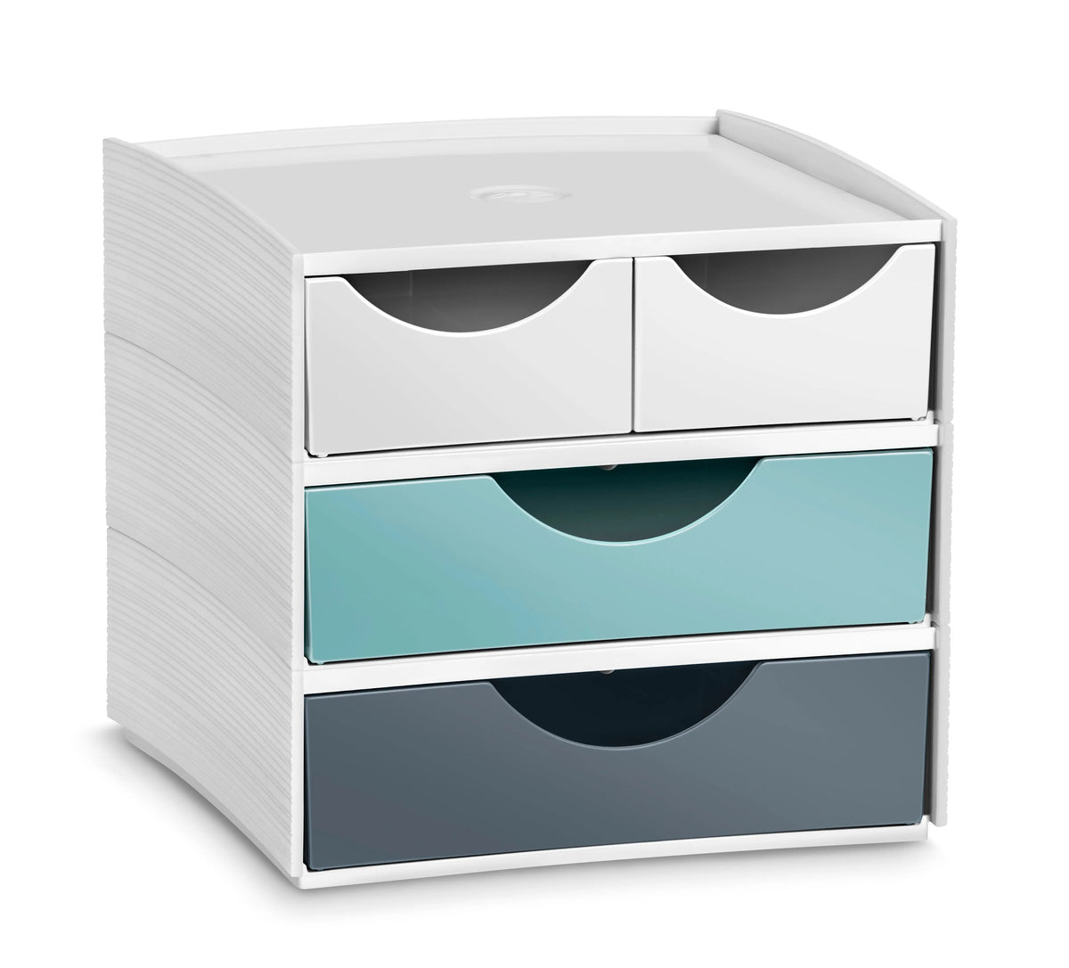 CEP Schubladenbox MyCube Riviera 1032112961 4 Schubl. weiss/grau/mint Idealshop