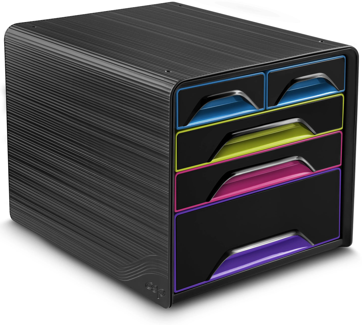 CEP Schubladenbox Smoove Gloss 1072130411 5 Schubladen schwarz/bunt Idealshop