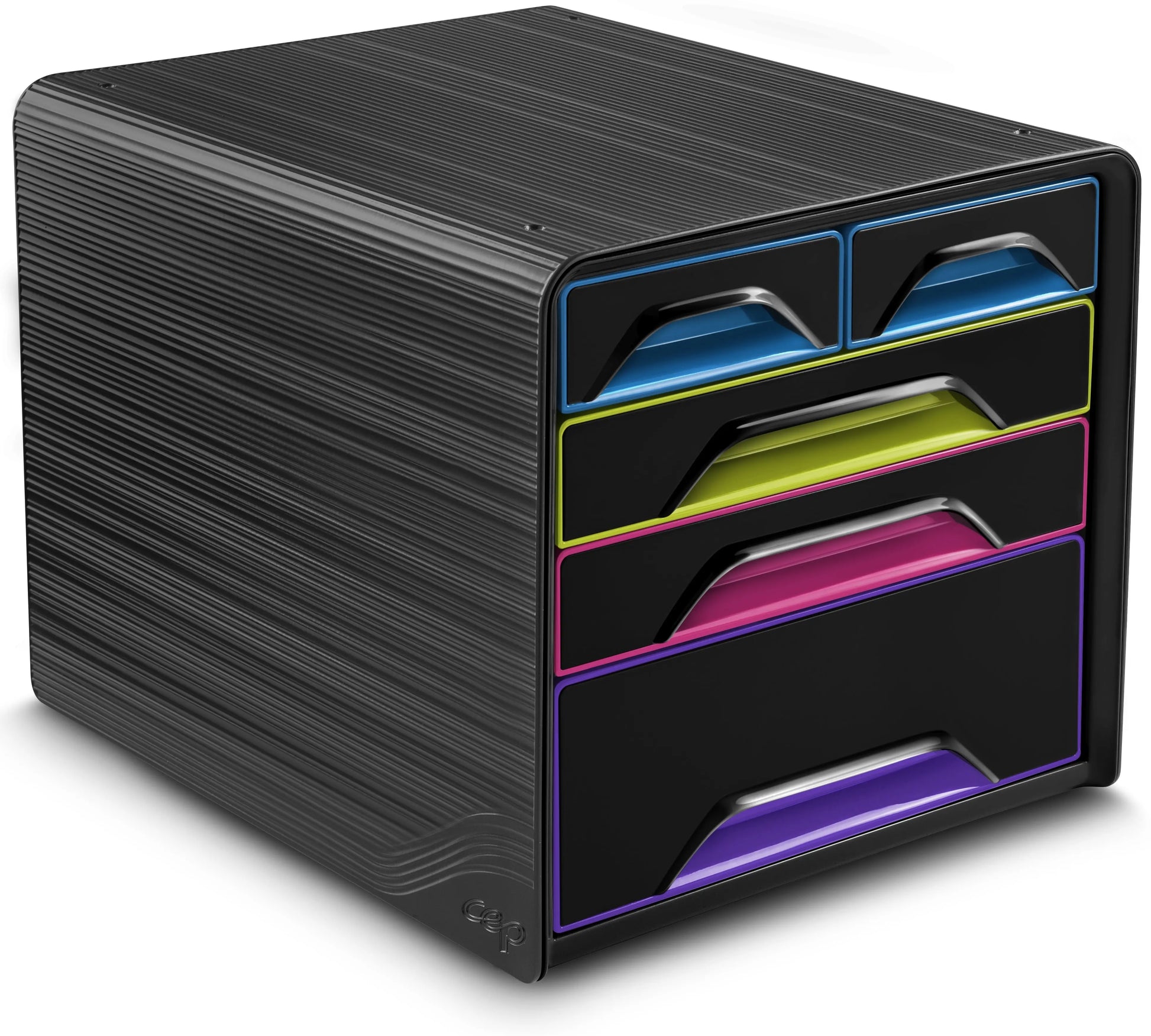 CEP Schubladenbox Smoove Gloss 1072130411 5 Schubladen schwarz/bunt Idealshop