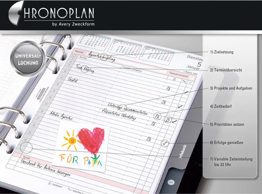 CHRONOPLAN Blatt kariert 50304Z.26 50 Blatt A5 Idealshop