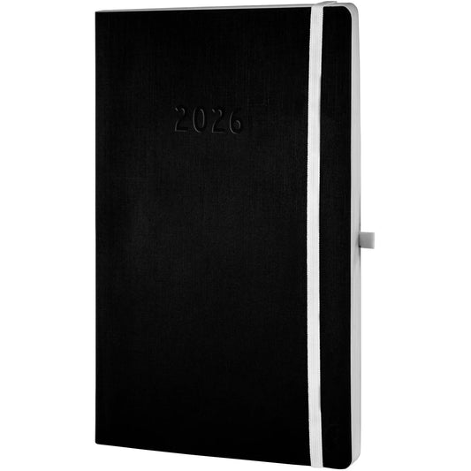 CHRONOPLAN Chronobook Black&White 2026 50926Z.26 1W/2S schwarz SC A5 Idealshop