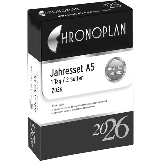CHRONOPLAN Jahres-Set Tagesplan 2026 50206Z.26 1T/1S A5 Idealshop