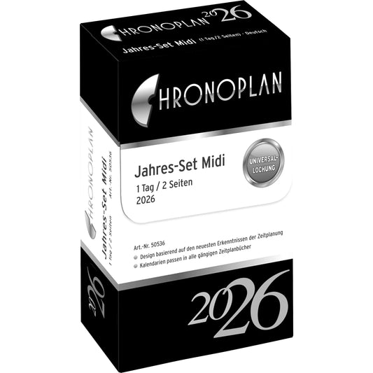 CHRONOPLAN Jahres-Set Tagesplan 2026 50536Z.26 1T/1S Midi Idealshop
