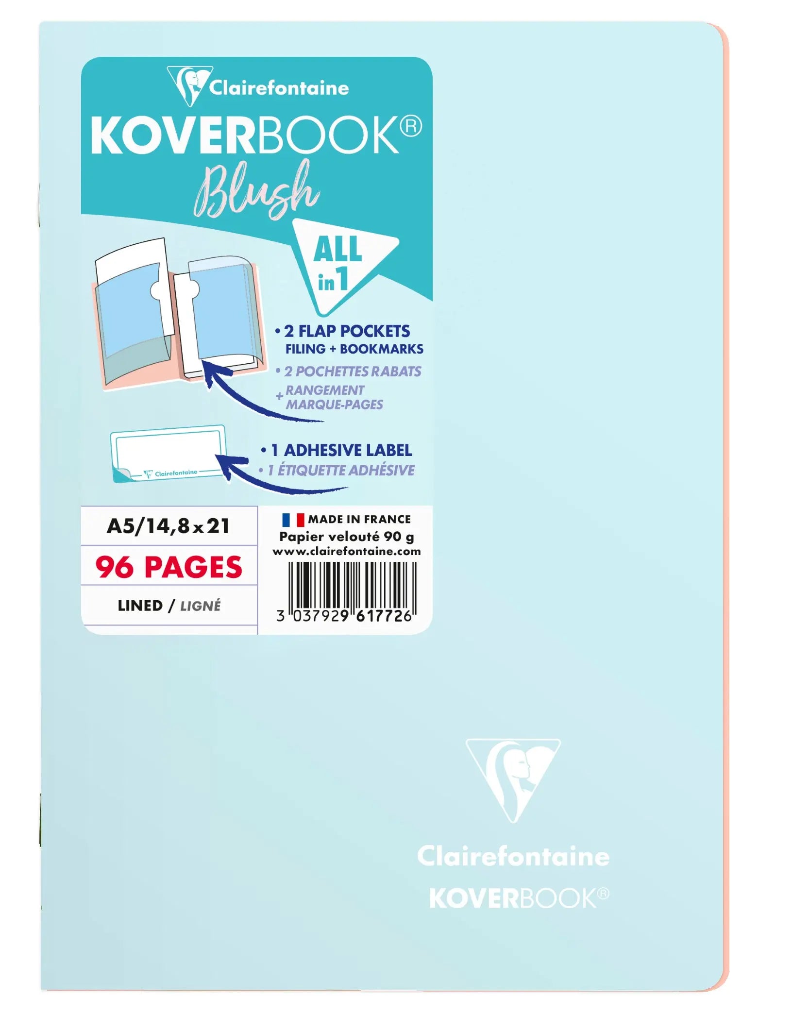 CLAIREFON Koverbook Schulheft Blush   A5 Idealshop