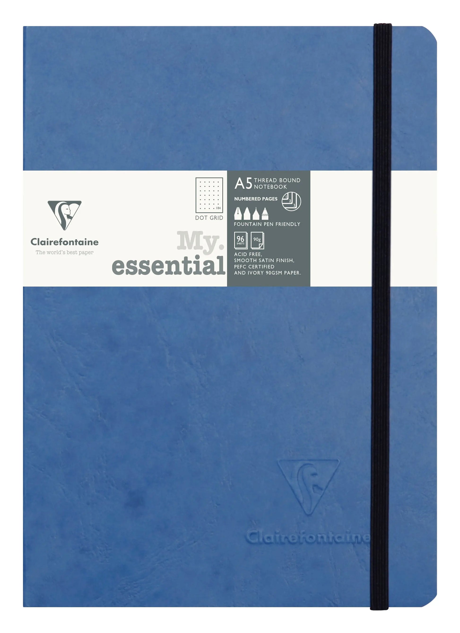 CLAIREFONTAINE AgeBag MyEss A5 793434C Notizbuch dot blau 96 Bl Idealshop