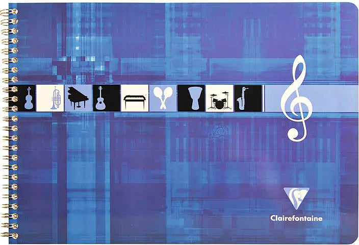 CLAIREFONTAINE Musikheft Spiral A4 8104 weiss 25 Blatt Idealshop