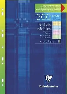 CLAIREFONTAINE Ringbucheinlagen A4 175112 5mm, kariert 100 Stück Idealshop