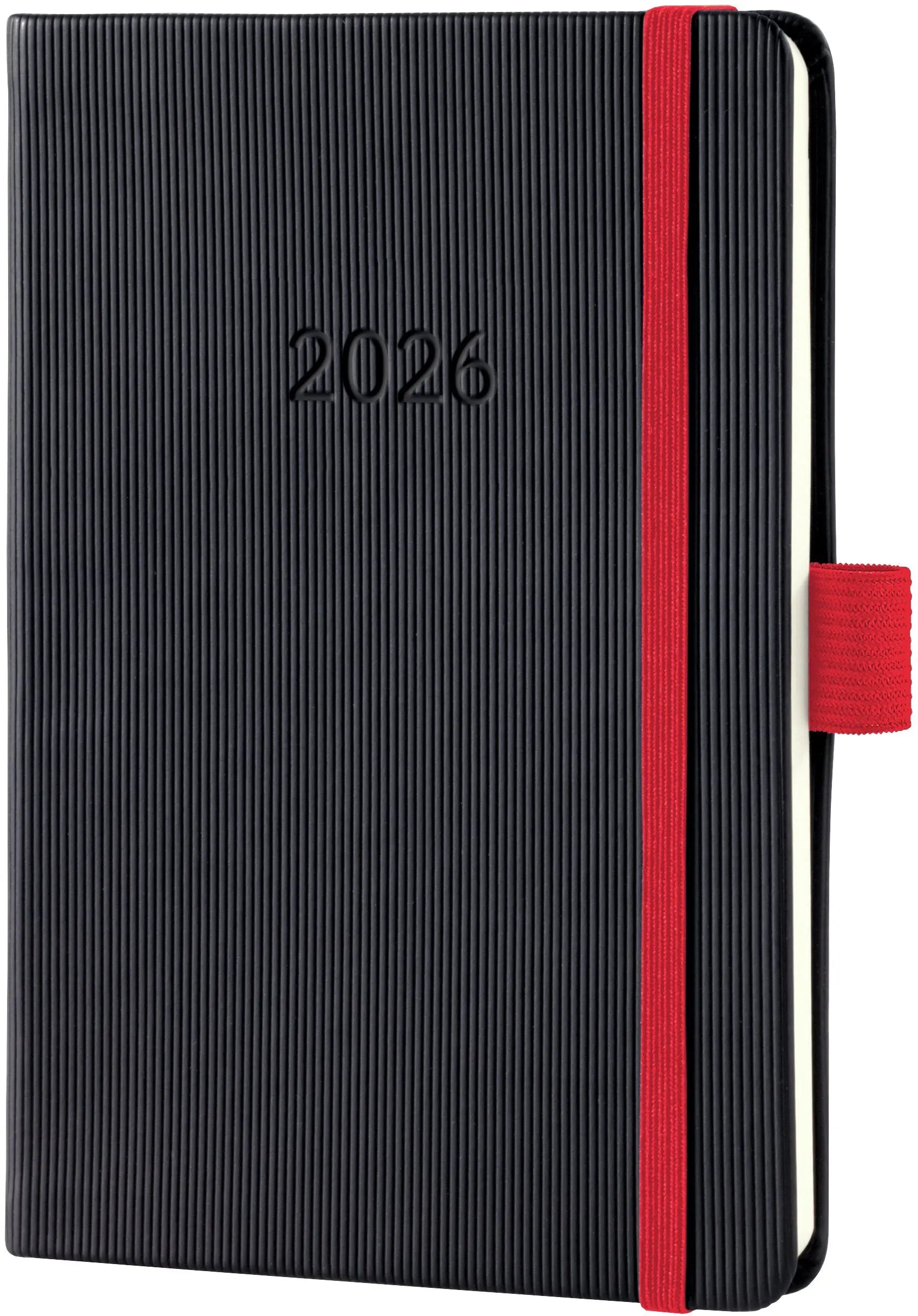 CONCEPTUM Wochenkalender 2026 C2609 1W/2S schwarz/rot 10.8x15.1cm Idealshop