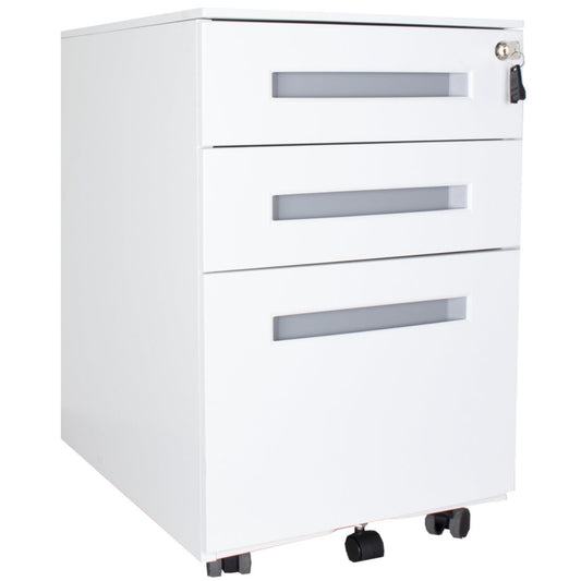 CONTINI Rollcontainer 102460 weiss, 3 Schubladen Idealshop