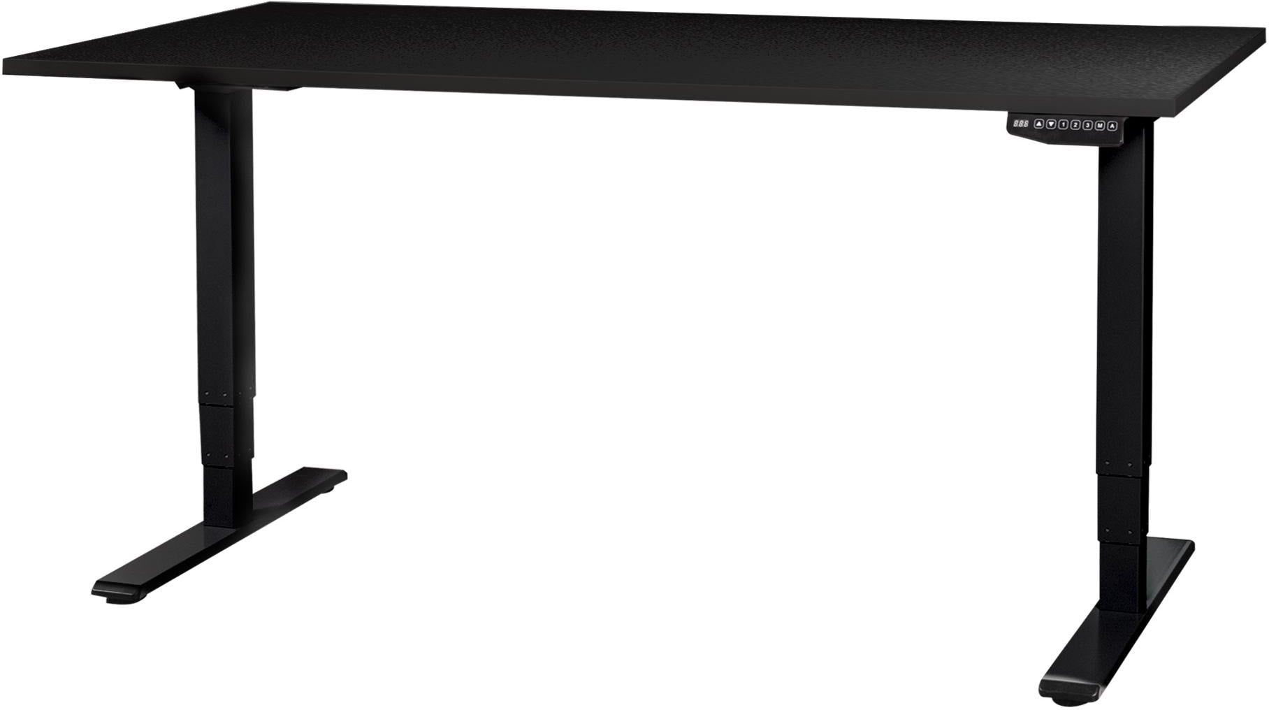 CONTINI Bürotisch ET225E 180x80cm 108178 schwarz/schwarz Idealshop