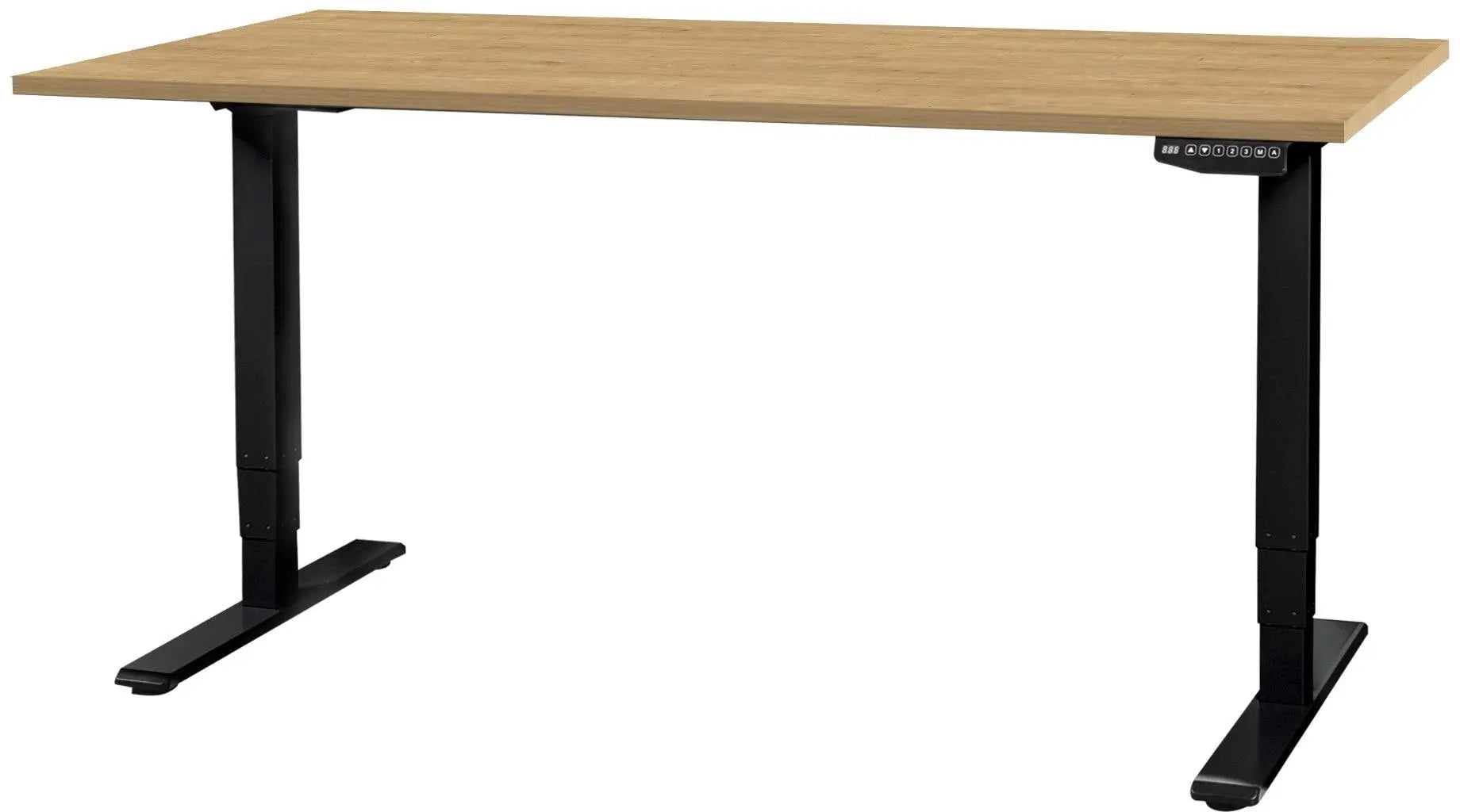 CONTINI Bürotisch ET225E 160x80cm 108175 Eiche/schwarz Idealshop