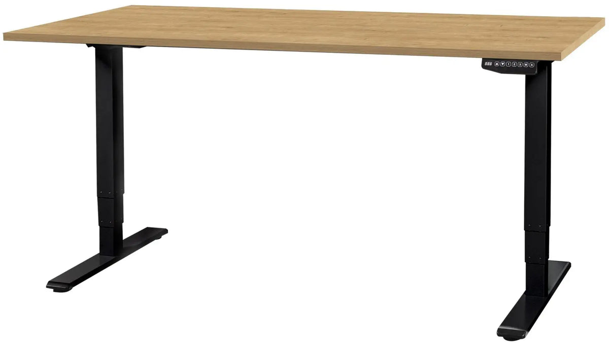 CONTINI Bürotisch ET225E 180x80cm 108176 Eiche/schwarz Idealshop