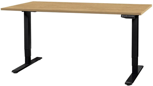 CONTINI Bürotisch ET225E 180x80cm 108176 Eiche/schwarz Idealshop