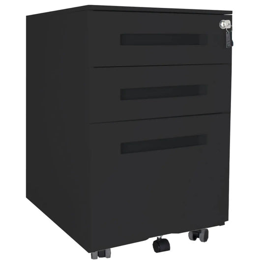 CONTINI Rollcontainer 109383 schwarz, 3 Schubladen Idealshop