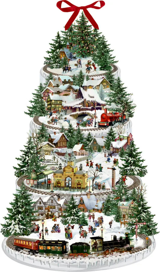 COPPENRATH Adventskalender 38x60cm 71890 Eisenbahn Tanne Idealshop