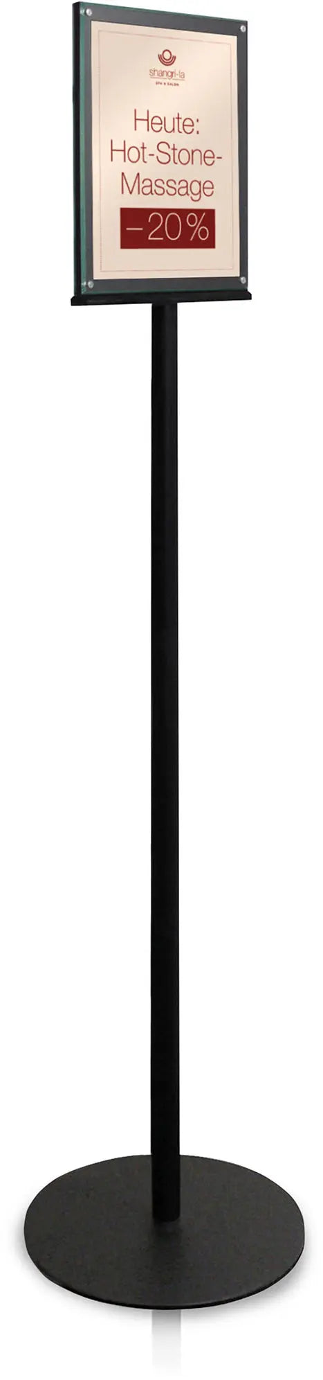 DEFLECTO Bodenständer magnetisch A4 692056A4 schwarz 33x142.2x33cm Idealshop