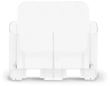 DEFLECTO Prospekthalter A4 74501 transparent hoch 2 Fächer Idealshop