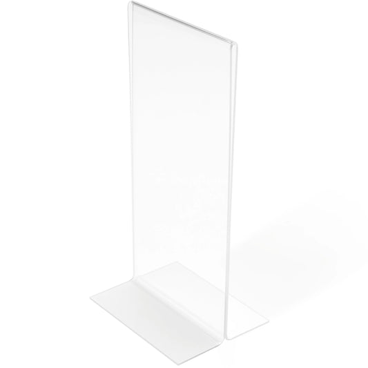 DEFLECTO Tischaufsteller Acryl DIN lang 43110 gerade, hoch Idealshop
