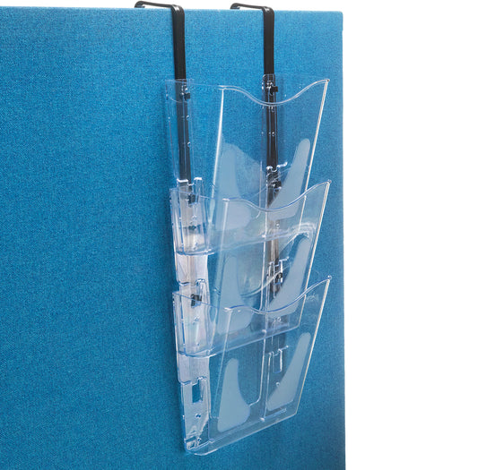 DEFLECTO Wandprospekthalter 3xA4 CP081YTCRY transparent Docupocket Idealshop