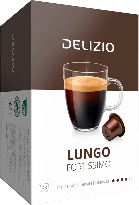 DELIZIO Kaffeekapseln 10170342 Lungo Fortissimo 48 Stk. Idealshop