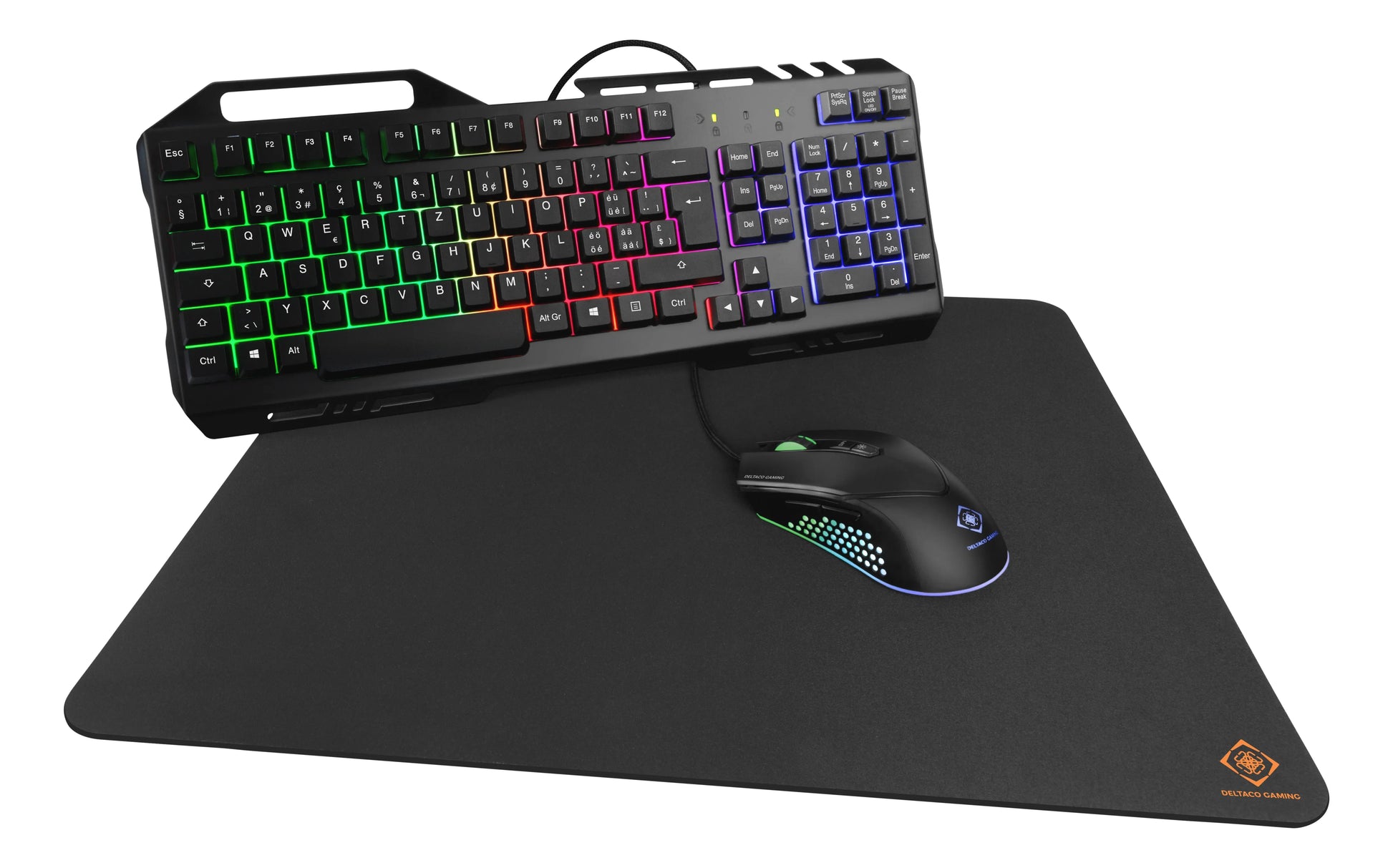DELTACO 3-in-1 gaming Gear Kit RGB GAM-113-CH black Idealshop