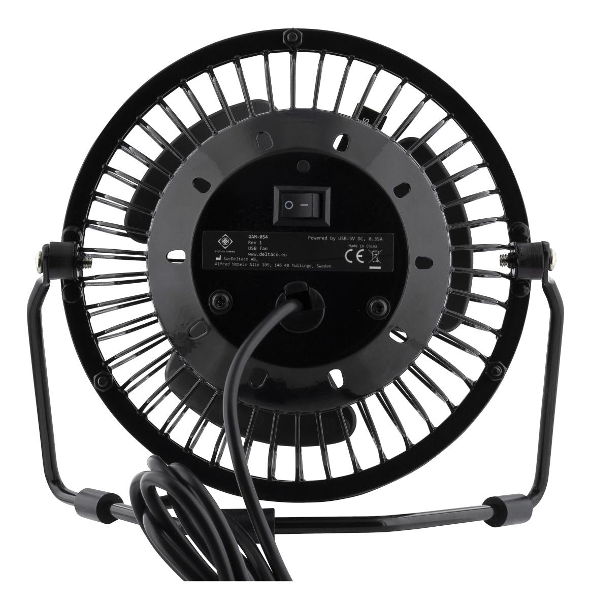 DELTACO USB LED Table Fan watch GAM-054 Black Idealshop