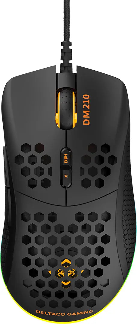 DELTACO Lightweight Gaming Mouse,RGB GAM-108 black, DM210 Idealshop