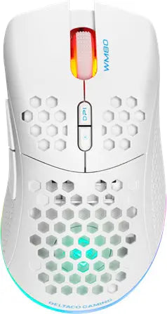 DELTACO Lightweight Gaming Mouse,RGB GAM-120-W Wireless, White, WM80 Idealshop