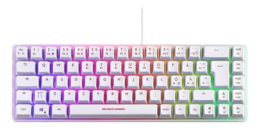 DELTACO TKL Gaming Keyboard membrane GAM-158-W RGB CH-Layout, White Idealshop