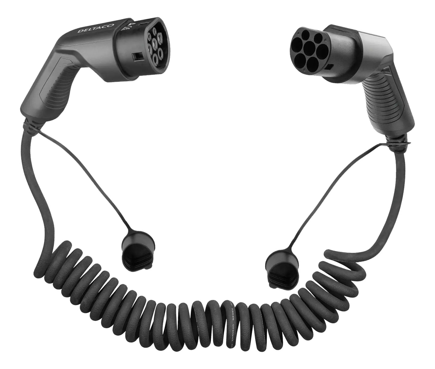 DELTACO e-Charge,cable type 2-type 2 EV-3215-S 3 phase,16A,Spiral,3M/5M,Bl. Idealshop