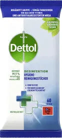 DETTOL Hygiene Reinigungstücher 3193971 neutraler Duft 60 Stück Idealshop