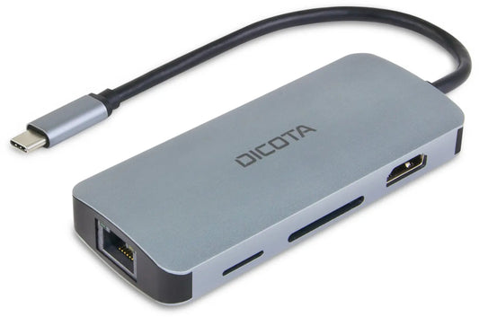 DICOTA USB-C 8-in-1 Multi Hub D32062 4K PD 100W Idealshop