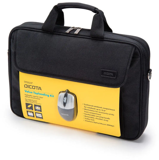 DICOTA Value Toploading Kit D30805-V1 Bag & Mouse Black Idealshop