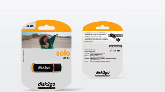 DISK2GO USB-Stick solo 64GB 30006624 Type C USB 3.2 Idealshop