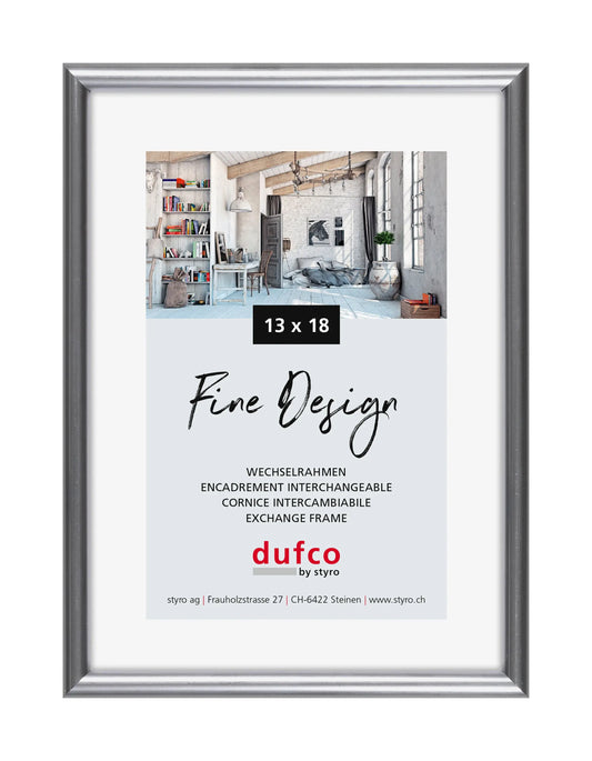 DUFCO Bilderrahmen 13x18cm 1400.40025 Fine Design silber Idealshop